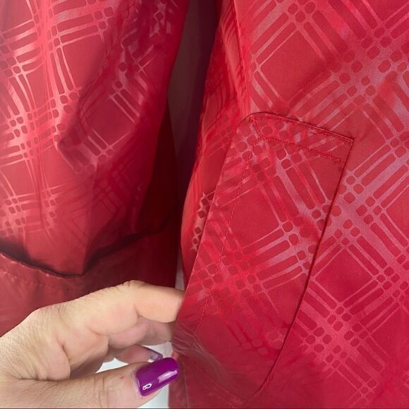 Anne Klein | Red Lightly Lined Spring Coat - Picture 5 of 9